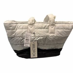 Wildfox Black White Puffer Totebag NWT